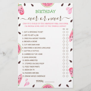 Papier Watermelon One In A Melon Anniversaire Jamais ou j