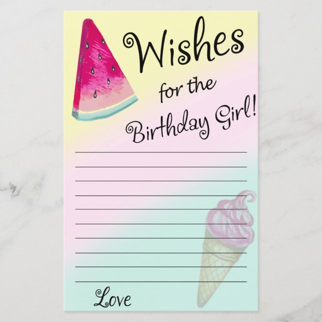 Papier Watermelon Wives pour le jeu de fille d'anniversai (Devant)