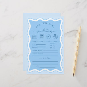 Papier Wave Blue Baby Predictions Jeu
