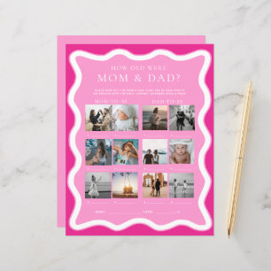 Papier Wave Pink Quel âge ont été maman et papa jeu de ph