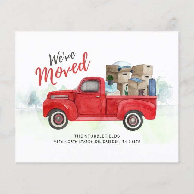 Papier We Have Moved Address Moving Announcement (Devant)