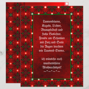Papier Weihnachtsgedicht Deutsch, Ajouter Votre Texte
