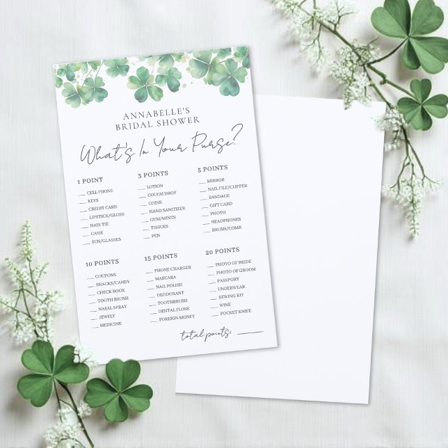 Papier What's In Your Purse Bridal Shower Game (What's In Your Purse Bridal Shower Game)