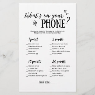 Papier What's On Your Phone Game for Fête des mariées