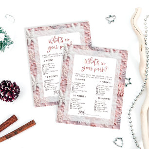 Papier Whats roses d'hiver dans votre sac de Baby shower