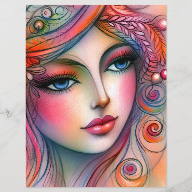 Papier Whimsical Colorful Scrapbook Paper (Devant)