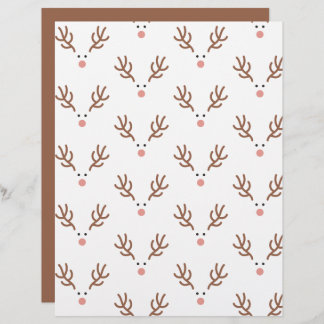 Papier Whimsical Reindeer Boho Pattern Scrapbook Paper