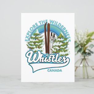 Papier Whistler Canada, explorer la nature, logo ski