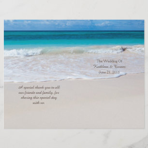 Papier White Beach Wedding Program