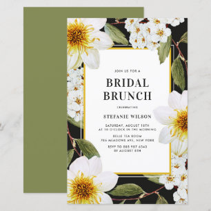 Papier White Dahlia Botanical Bridal Brunch Invitation