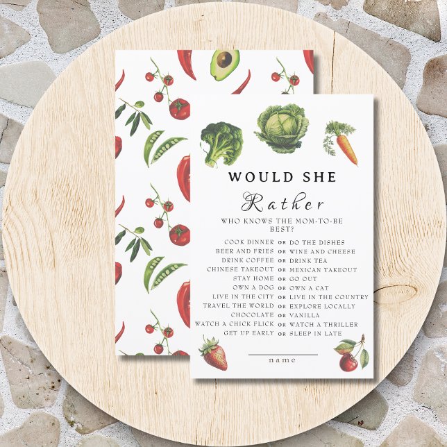 Papier White Garden Baby shower Voudrait Elle Plaire Jeu (Créateur téléchargé)