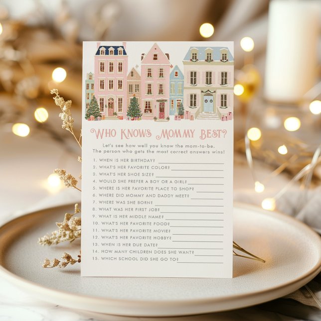 Papier Who knows mommy best Christmas Village game (Créateur téléchargé)