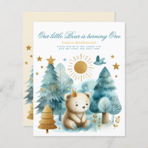 Papier Wild One Bear 1er anniversaire (ou EDIT AGE) Or Tu