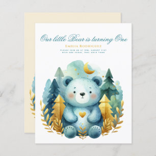 Papier Wild One Bear 1er anniversaire (ou EDIT AGE) Or Tu