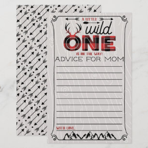 Papier Wild One Boys Rustic Plaid Lumberjack Conseil bébé
