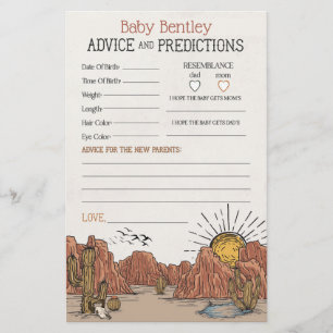 Papier Wild West Rodeo prédit des conseils pour le baby s