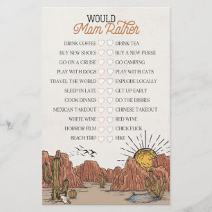 Papier Wild West Rodeo serait maman plutôt baby shower je