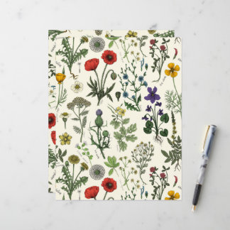Papier Wildflowers collage