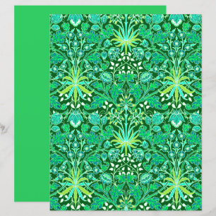 Papier William Morris Hyacinth Imprimer, Emerald Green