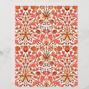 Papier William Morris Hyacinth Imprimer, orange et beige