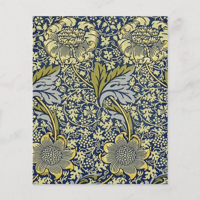 Papier William Morris Kennet Fond d'écran Floral Bleu (Devant)