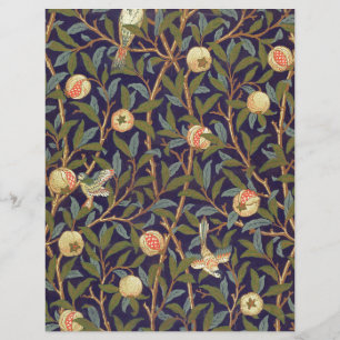 Papier William Morris Oiseau et Grenade