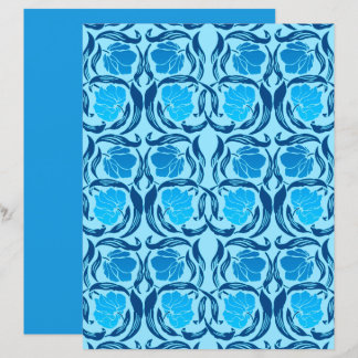 Papier William Morris Pimpernel, Denim & Bleu clair