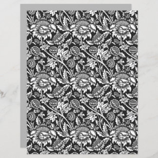 Papier William Morris Sunflowers, noir, blanc et gris