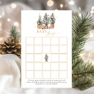 Papier Winter Rustic Bingo Baby shower de Bingo Jeu