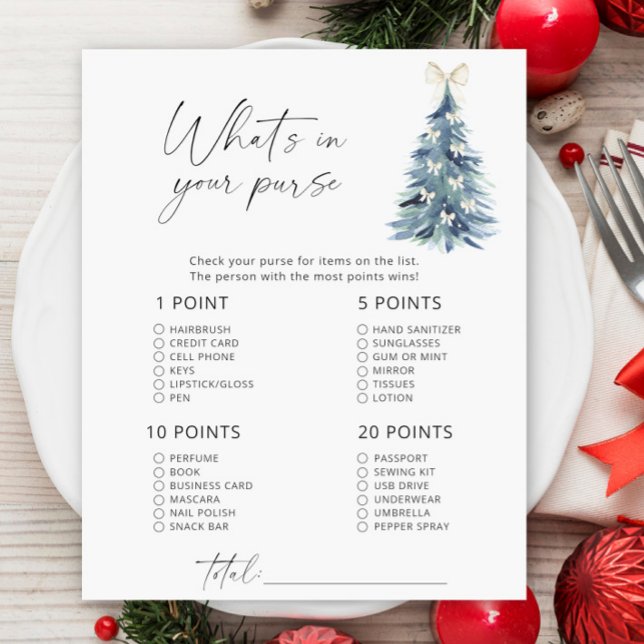 Papier Winter tree jeu moderne Qu'y a-t-il dans votre sac (Créateur téléchargé)