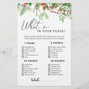 Papier Winter What's in Your Purse Game