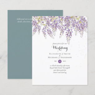 Papier Wisteria Floral Garden Lavender Mariage Sage
