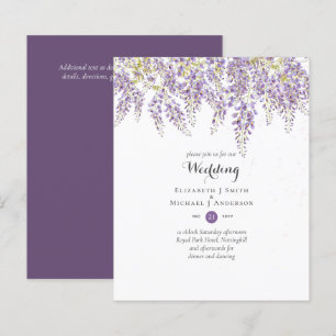 Papier Wisteria Floral Garden Lavender Mariage violet