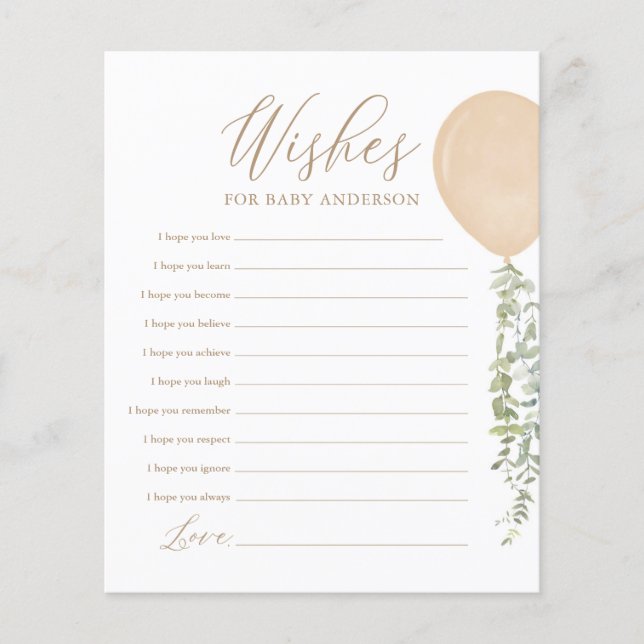 Papier Wives for Baby Gold Balloon Baby shower Jeu (Devant)