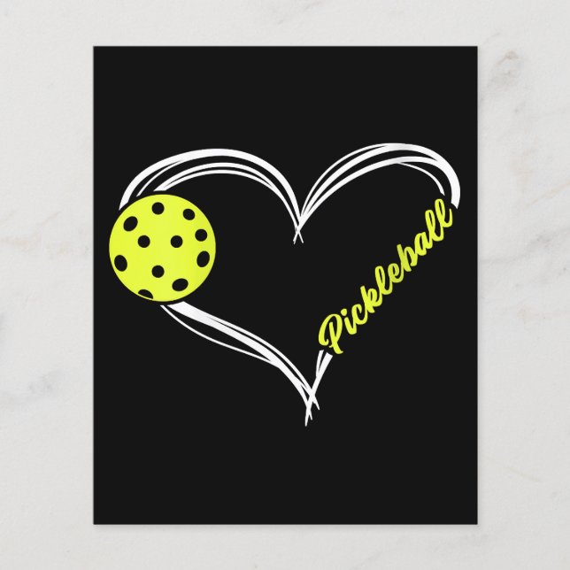 Papier Womens Love Pickleball - mignon match de picklebal (Devant)