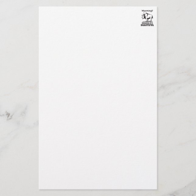 Papier Wyoming ? Parce que c'est magnifique (Devant)