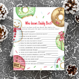 Papier XMAS beignets - Jeu Qui connaît le meilleur papa