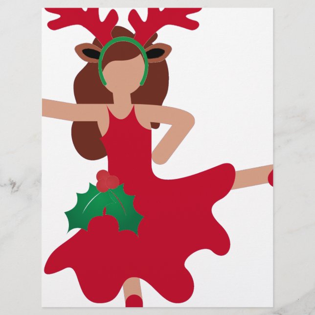 Papier xmas flamenco danseur émoji (Devant)