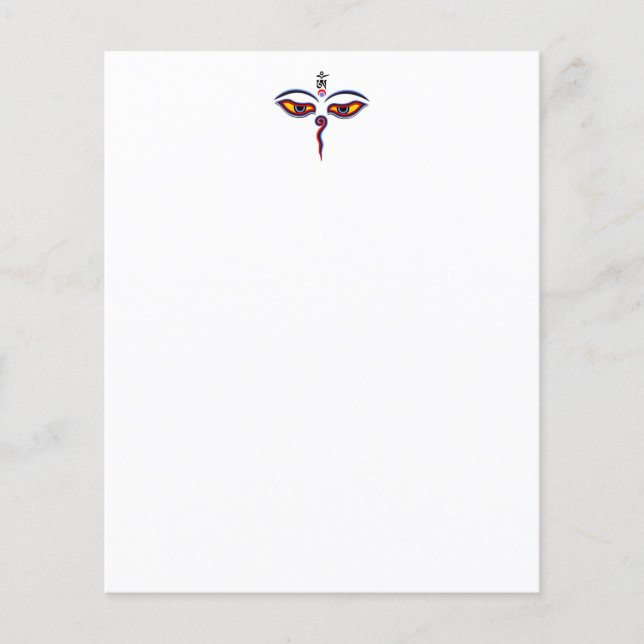 Papier Yeux de sagesse de Bouddha - Les yeux du temple Bo (Devant)