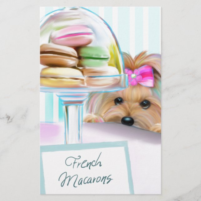 Papier Yorkie Macarons (Devant)