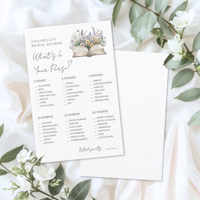 Papier Your Purse Book Bridal Shower Game (Your Purse Book Bridal Shower Game)