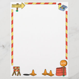 Papier Zone de construction de Detour