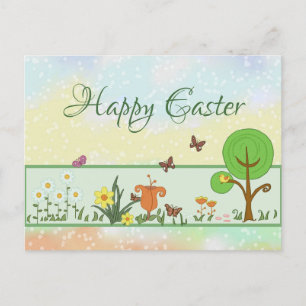 Papierfrühling Ostern Postkarte Postcard