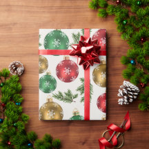 Papiers Cadeaux Élégants Ornements & Pin
