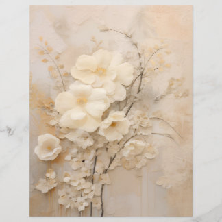 Papiers de scrapbooking Fleurs de rose en dentelle