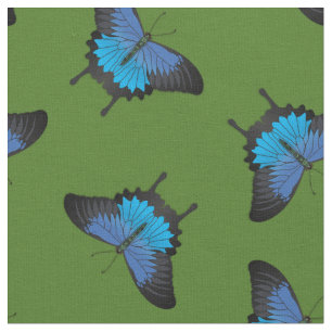 Papilio Ulysses Swallowtail Butterflies Butterfly Fabric