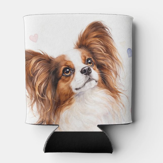 Papillion Dog Can Cooler (Back)