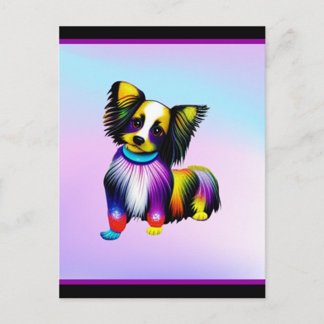 Papillion Pop Art Pastel  Postcard (Front)