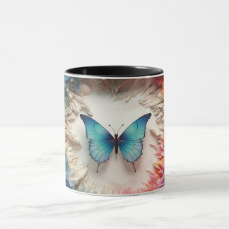 Papillon 3D enrobé de Mug