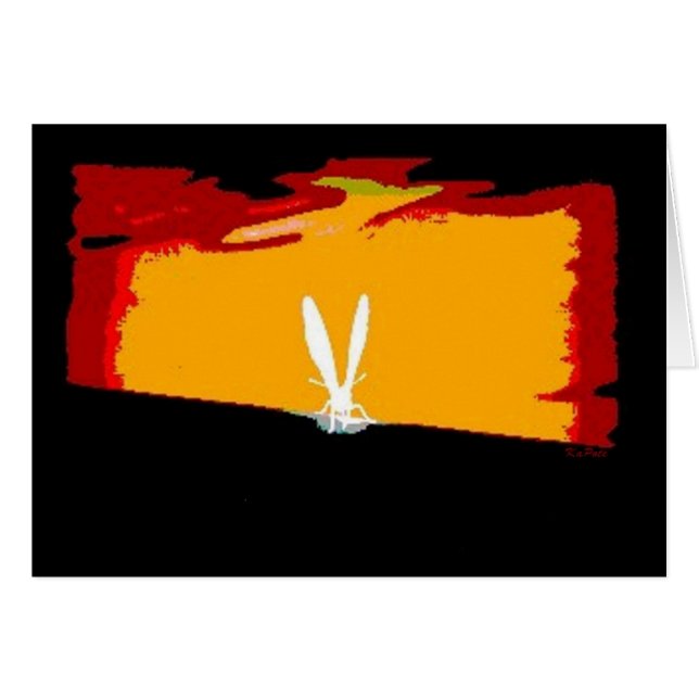 Papillon Abstrait l Rouge (Devant horizontal)